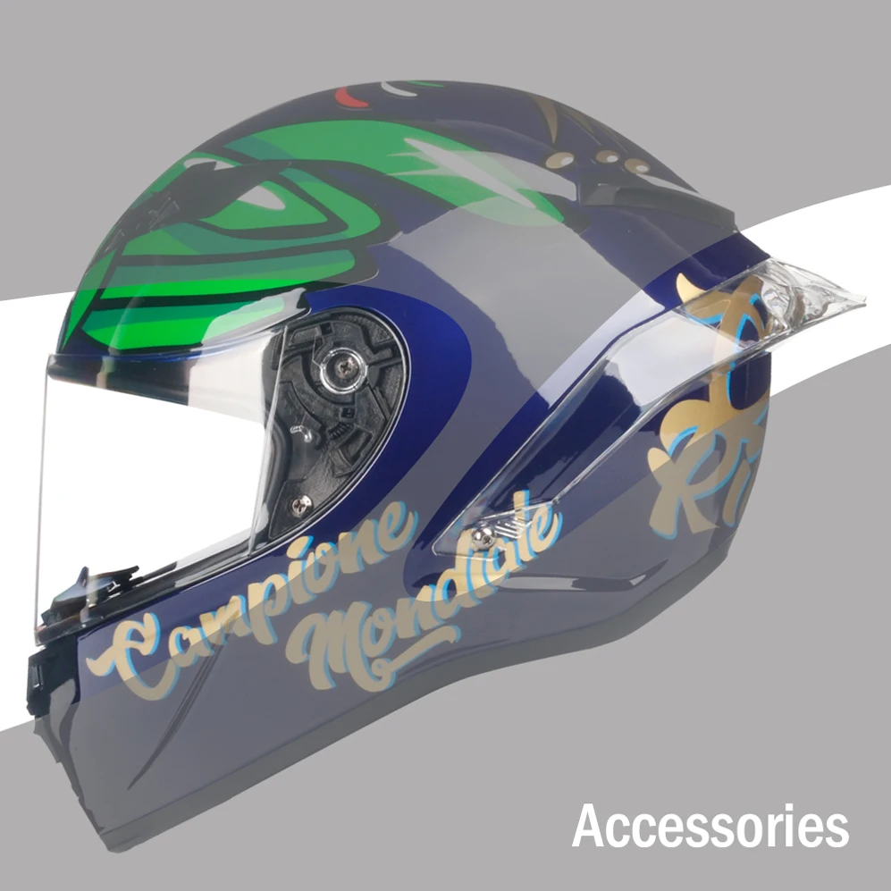 SL0700E Full Face Motorcycle Helmet-Visor/Spoiler/linner