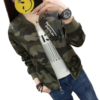 

Short jacket women 2018 new Spring autumn Camouflage Casual tips Plus size 4XL students Baseball uniform female Outerwear N260