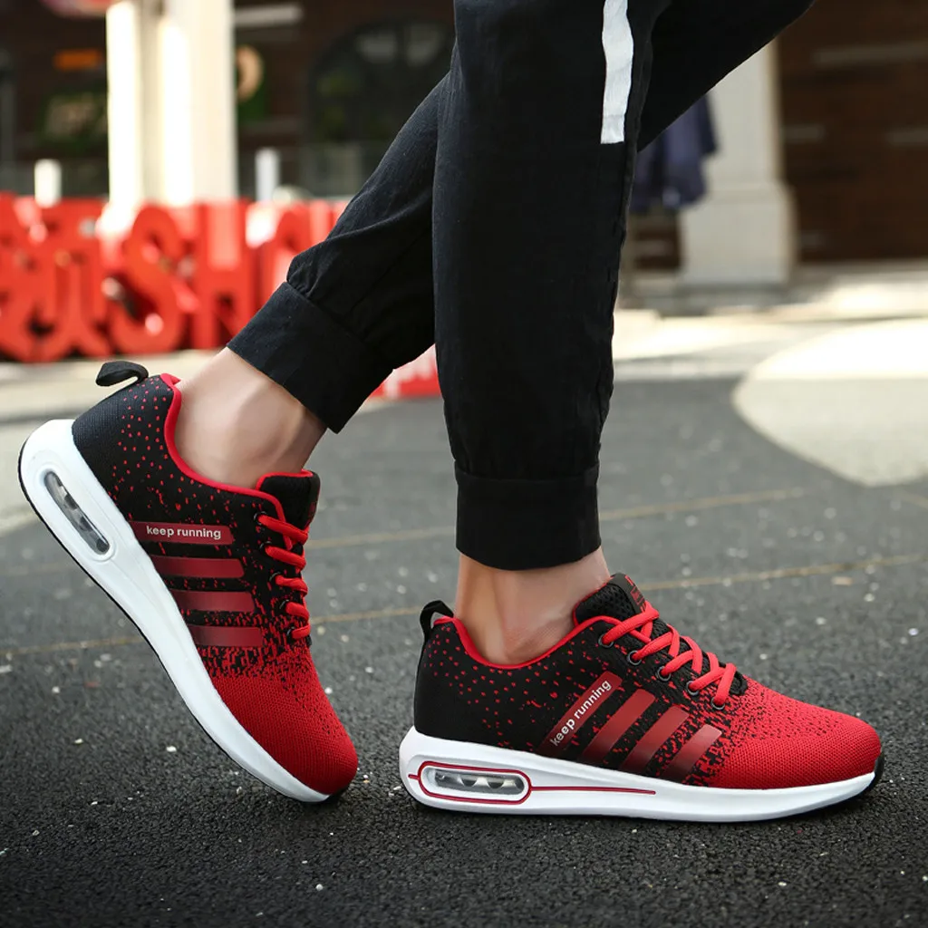 

MUQGEW Men's Casual Shoes Summer Breathable Mesh Woven Lightweight Cushion Fashion Young Running Shoes Wild Sneakers Footwear