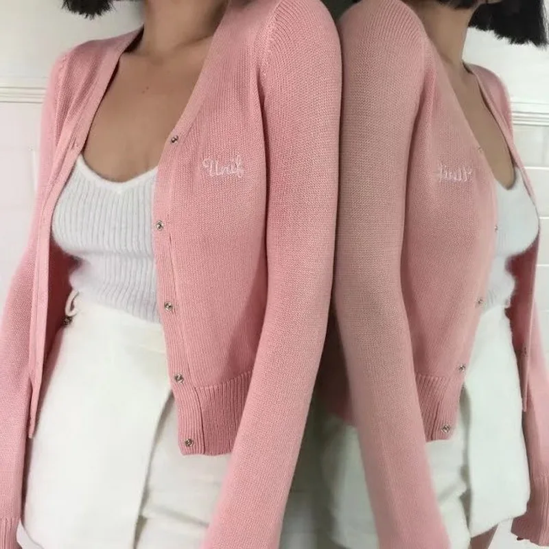 

2019 Spring UNIF Cardigan Women Knitted Sweater Long Sleeve Knitwear Sweater Women Brand High Streetwear