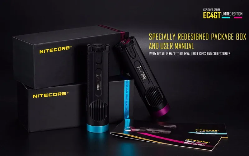 Заводская цена Nitecore EC4GT Ограниченная серия Светодиодный прожектор драгоценный подарок фонарик с уникальным цветом и серийным номером