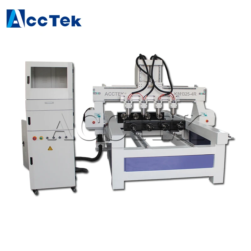 Роторный стол высокоэффективный 4 головки ножки стула/деревянные лестницы гравировальный станок с ЧПУ