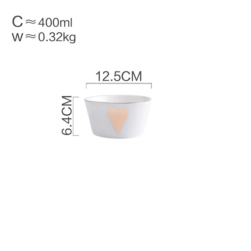 Керамическая посуда с золотым краем в скандинавском стиле, посуда и тарелки для дома, миски для риса, миски для супа, кружки, тарелка для обслуживания - Цвет: 3