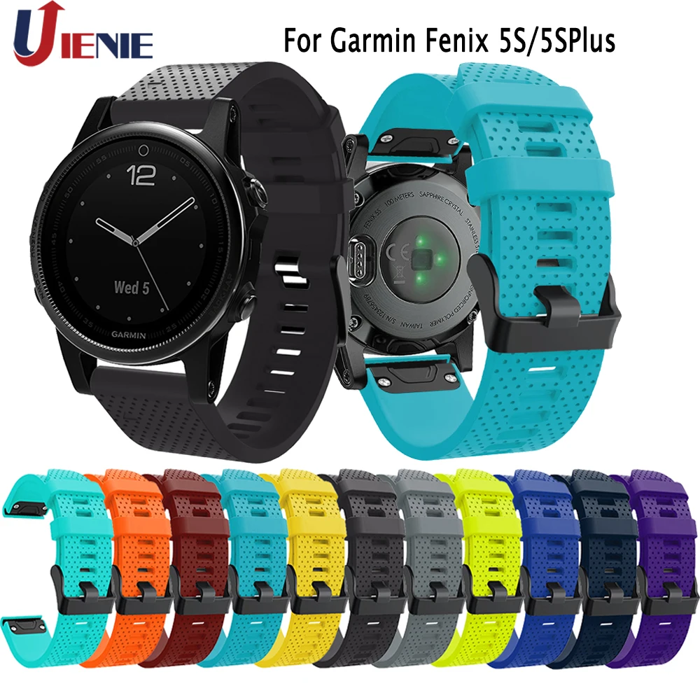 

20mm Watchband Straps for Garmin Fenix 5S/5S Plus Smart Watch Band Quick Fit Soft Silicone Wrist Bracelet Replacement Band