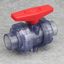 32 мм внутренний диаметр прозрачный ПВХ быстрый шаровой клапан трубы фитинг для орошения сада аквариум