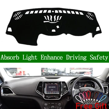 

For Jeep Cherokee 2016 2017 2018 2019 Right Hand Drive Dashboard Cover Car Stickers Dash Mat Carpet Interior Accessories