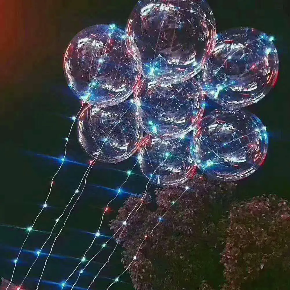18 24 Inch Luminous Led Balloon 3M LED Air Balloon String Lights Round