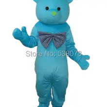 Дешевая цена EMS отправка милый счастливый синий маскот Медведь Костюм для взрослых, Герой мультфильма праздничный медведь Fancy нарядное платье SW1249