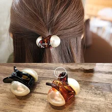 1 шт. жемчуг небольшой клип поймать волос заколка для хвоста сладкий половина галстук Шпилька Головные уборы G0402