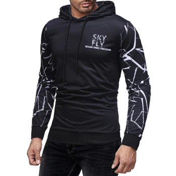 

Black Mens Pullover Sweatshirt Autumn 3D Fashion Mens Hoodies and Sweatshirts Plus Size XXXLLong Sleeve Sweatshirt Men Hoodie