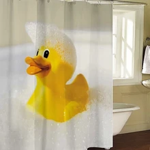 Ткань для ванной занавеска для душа желтая утенок для ванны занавеска для ванны экран водонепроницаемый отправить с 12 штук крючки для душевой 18*200 см