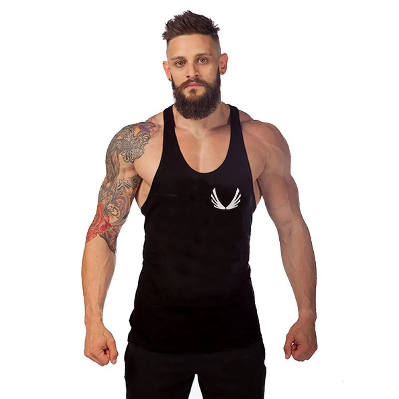 Men'sTank Top Cotton Vests Slim Fit Male Stringer Tank Tops Male Casual