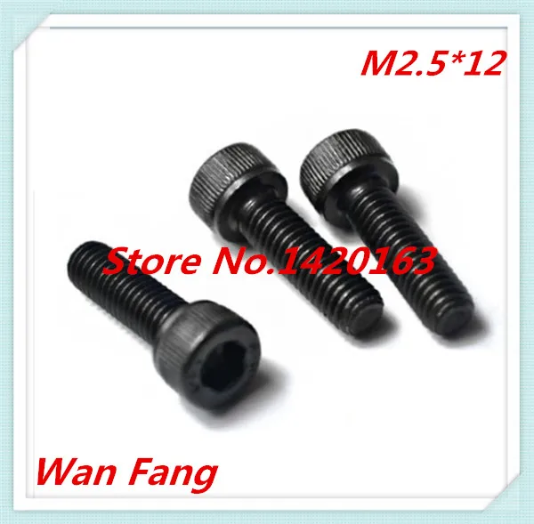 

100pcs DIN912 Grade12.9 M2.5 x 12 M2.5*12 hex Socket Head Cap Screw