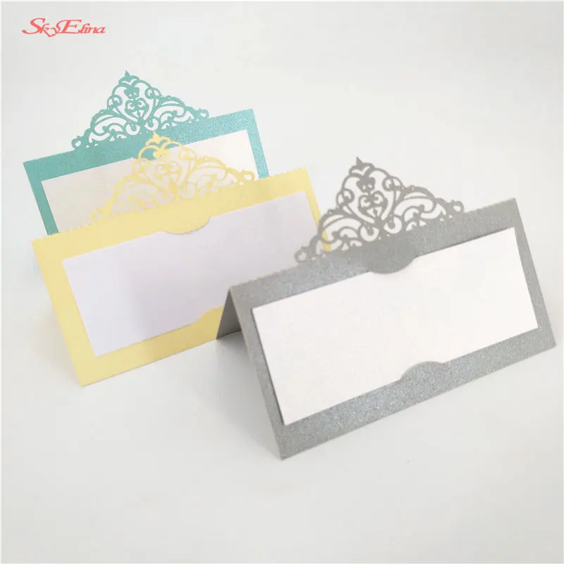 10pcs Wedding Baby Shower Birthday Party Table Name Place Cards Favor Decor  Laser Hollow Cut Design 6zSH873 (106)