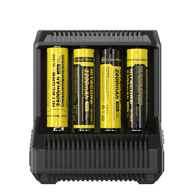 Nitecore i8 интеллектуальное зарядное устройство 8 слотов 4A выход Смарт для IMR18650 16340