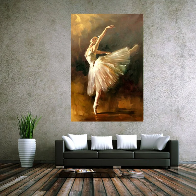 Hand-Painted-Modern-Ballerina-Dancer-Oil-Painting-spanish-dancer-painting-Art-Wall-Art-For-Living-Room (2)