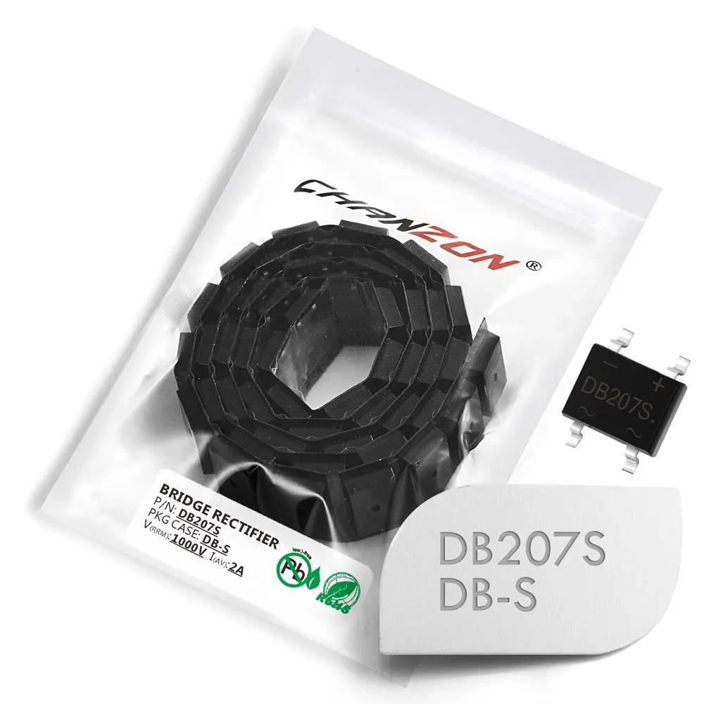 50 шт. DB207S SMD мостовой выпрямительный диод 2 а 1000 В DB S (SOP 4) однофазный DB207 кремниевый