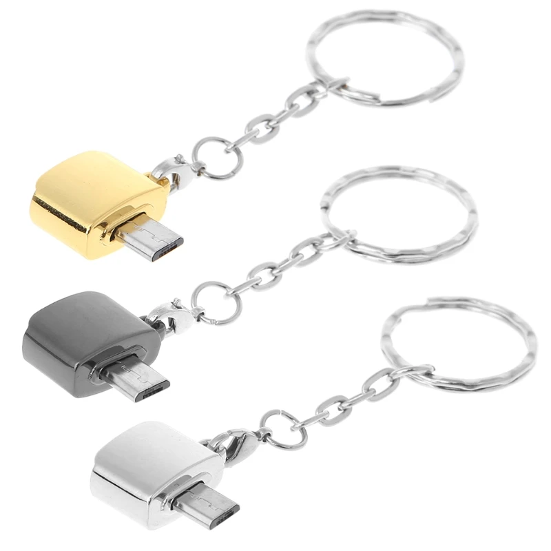 

Micro USB Male to USB 2.0 Female OTG Adapter Converter With Keychain For Xiaomi