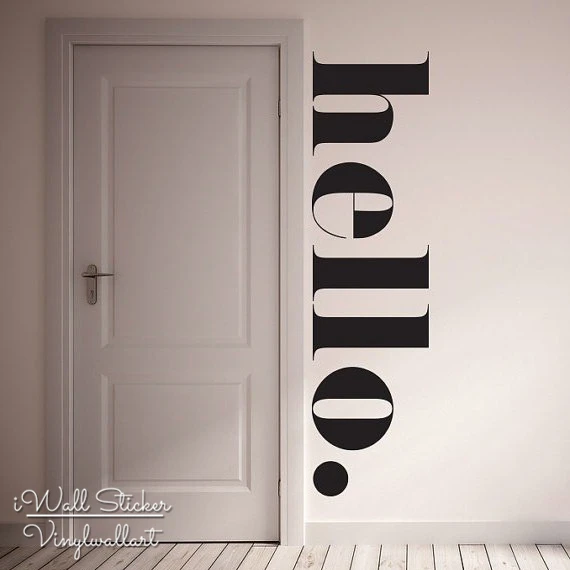 

Hello Wall Sticker Home Quote Wall Sticker Removable Wall Decal Creative Hello Quote Stickers Cut Vinyl Q10