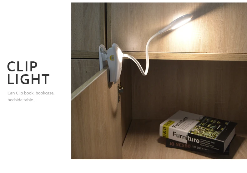 Гибкий Регулируемый светодиодный светильник Настольная лампа для ухода за глазами прикроватная учебная книга освещение USB мощность настольная лампа с зажимом держатель для спальни домашнее освещение