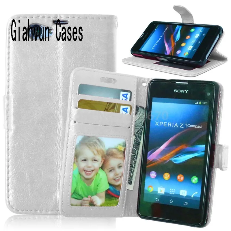 Для sony Xperia Z1Mini Z2 Z3 Z3mini Z4 capa para задняя крышка чехол для телефона кожаный Стенд Фото