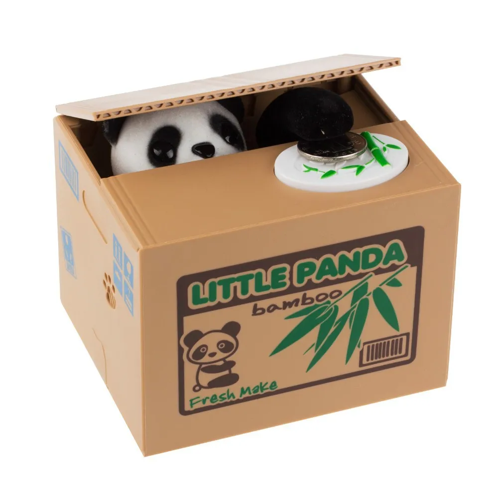 Panda Thief Money boxes toy piggy banks gift kids money boxes Automatic Stole Coin Piggy Bank Money Saving Box Moneybox - Цвет: Panda