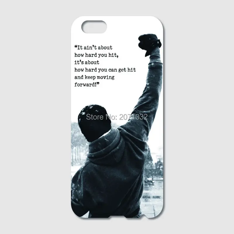 

For iPhone 6 6S 7 Plus SE 5S 5C 4S iPod Touch 6 5 For Samsung Galaxy S7 S6 Edge Rocky Balboa Quotes Phone case