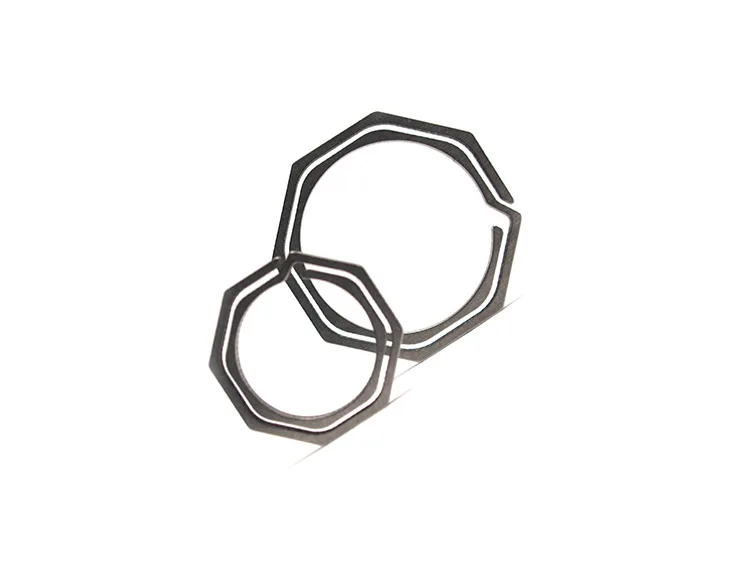 Сплетни кольцо для ключей Открытый TC4 титановый сплав брелок с ЧПУ восьмиугольник EDC брелок пряжка