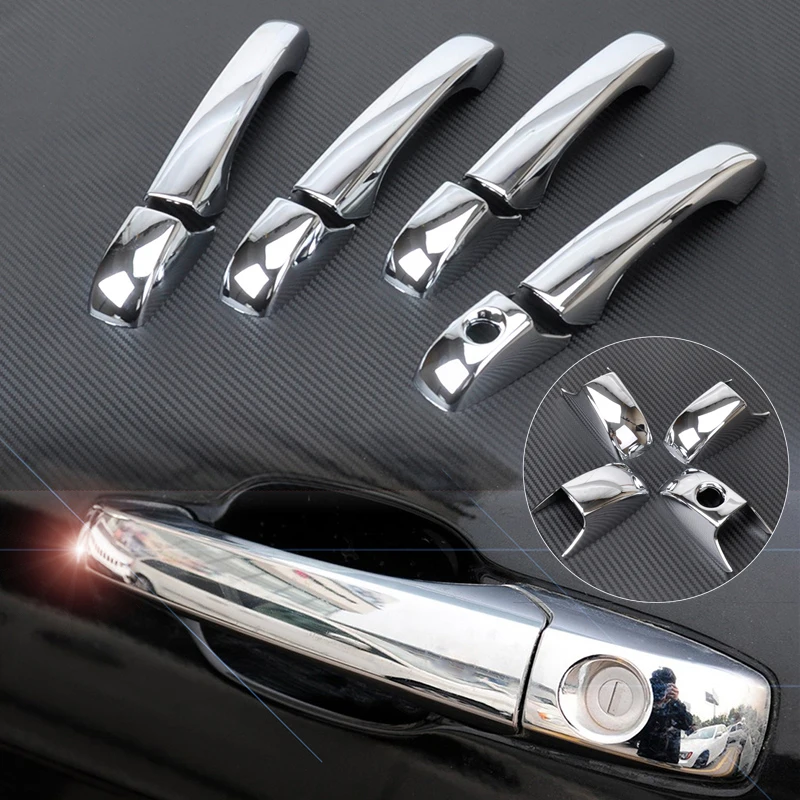 

Car Door Handle Covers Exterior Trims Mouldings 8Pcs Chrome For Chrysler For Dodge For Jeep