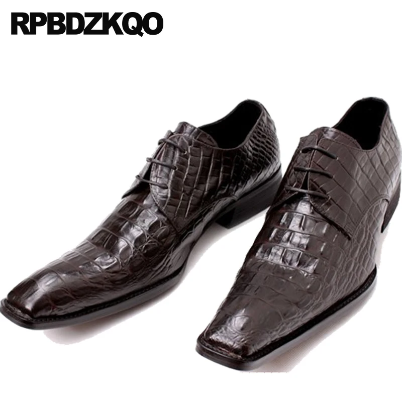 

Snake Skin Custom Handmade Shoes Alligator Oxfords Men Python Leather Square Toe Snakeskin 46 Big Size Office Crocodile Dress