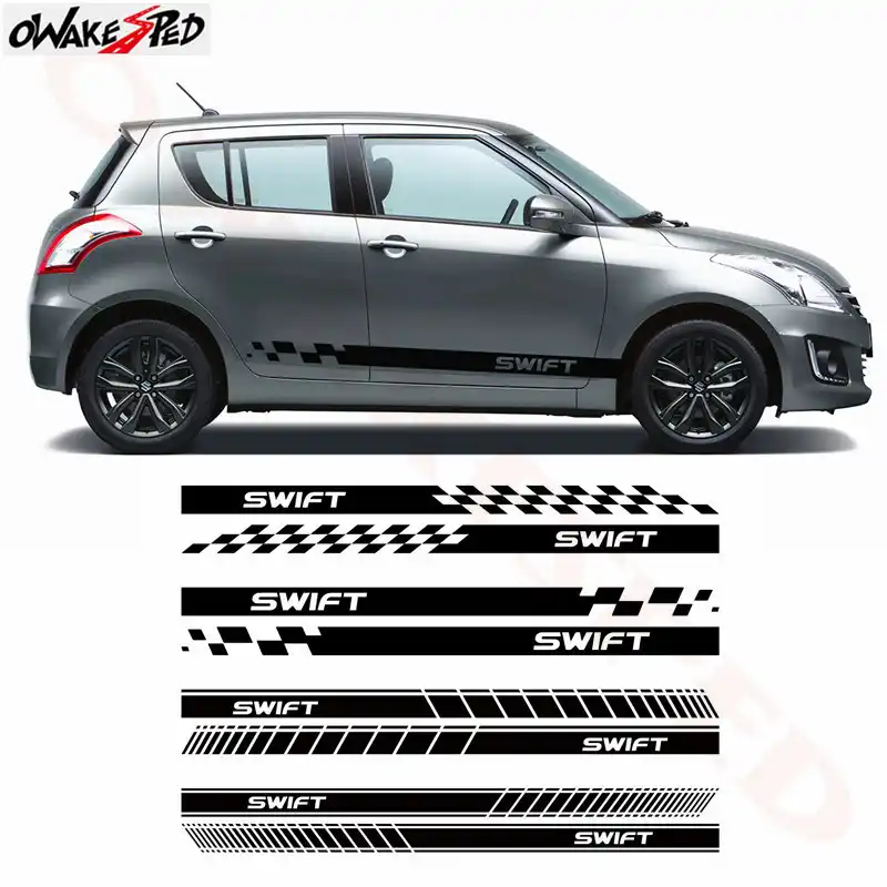 Car Sport Styling Side Stripes Skirt Decor Sticker Auto Body Door