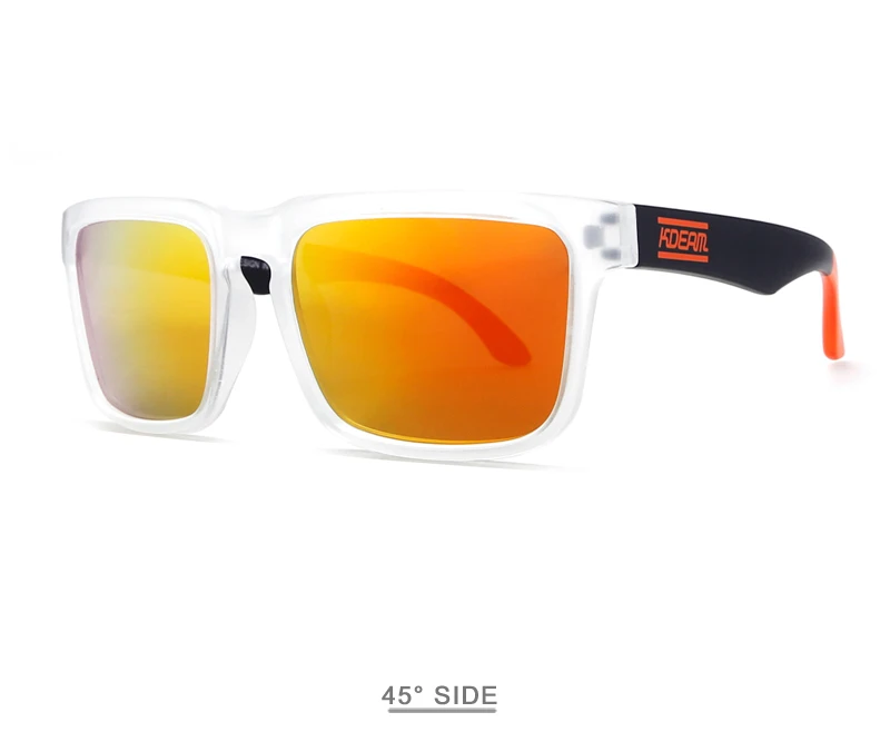KDEAM Новинка года Солнцезащитные очки Мужские поляризационные площади кадра солнцезащитные очки Прохладный оранжевый дизайн HD объектив UV400 с чехол KD901P-C7