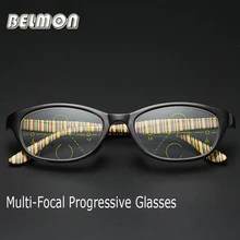 Belmon многофокусные прогрессивные очки для чтения для мужчин и женщин, пресбиопические очки, очки по рецепту+ 1,0+ 1,5+ 2,0+ 2,5+ 3,0 RS802
