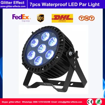 

DJ Stage 7pcs LED Waterproof Par light RGBW 4 in Super star 7x12W Stage Wash Lighting for Disco Wedding Concert Parties
