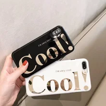 Para iphone 6 7 8 moda simple inglés IMD Cool funda suave para iphone X XSMAX XR Hot stamping IMD negro y blanco funda suave