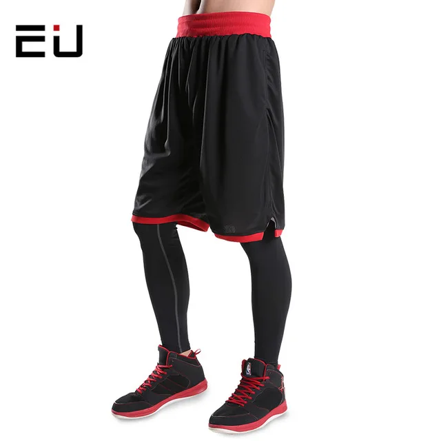

EU Mens Basketball Shorts Men Workout Sport Shorts Plus Size Loose Breathable Quick Dry Running Training Shorts with Pockets Men