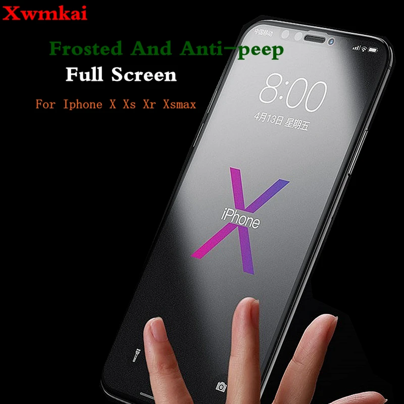 Xwmkai полноэкранная матовая защитная пленка для экрана закаленное стекло Iphone X Xs