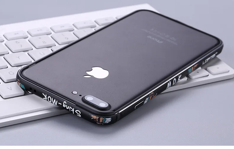 Алюминиевый металлический бампер Lofter для Apple iPhone6 7 8 iPhone 7 8 Plus, чехол с мультяшной рамкой, металлический чехол, защитный чехол, Capinha
