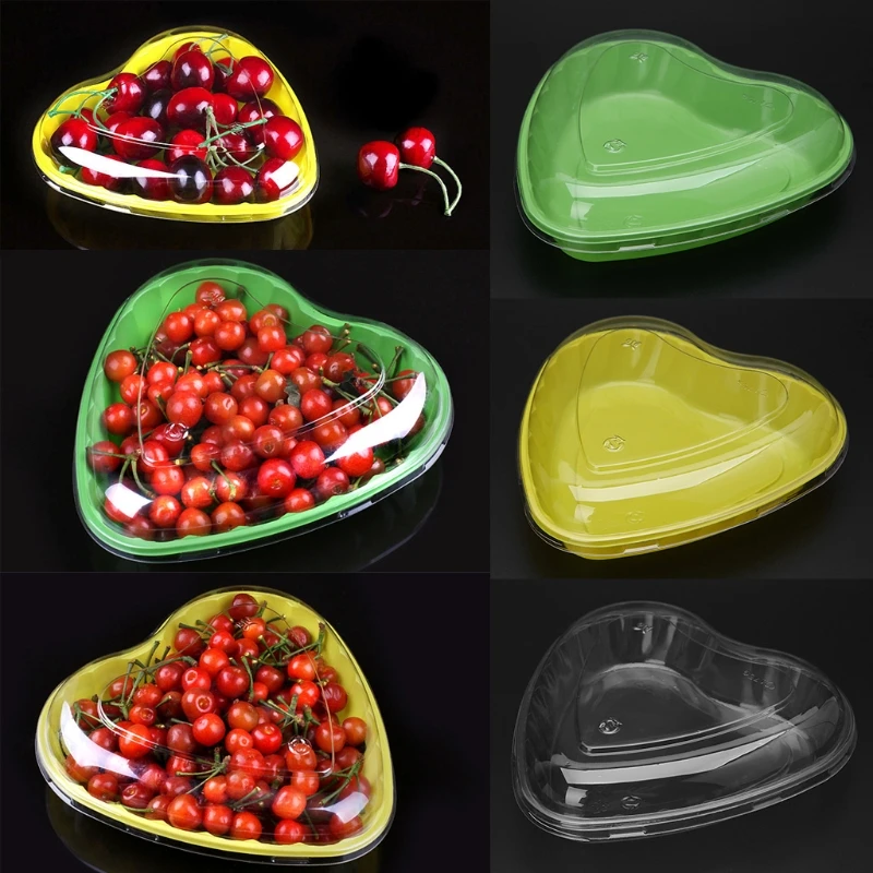 5 pcs Disposable Kitchen Containers Plastic Vegetable Fruit Food