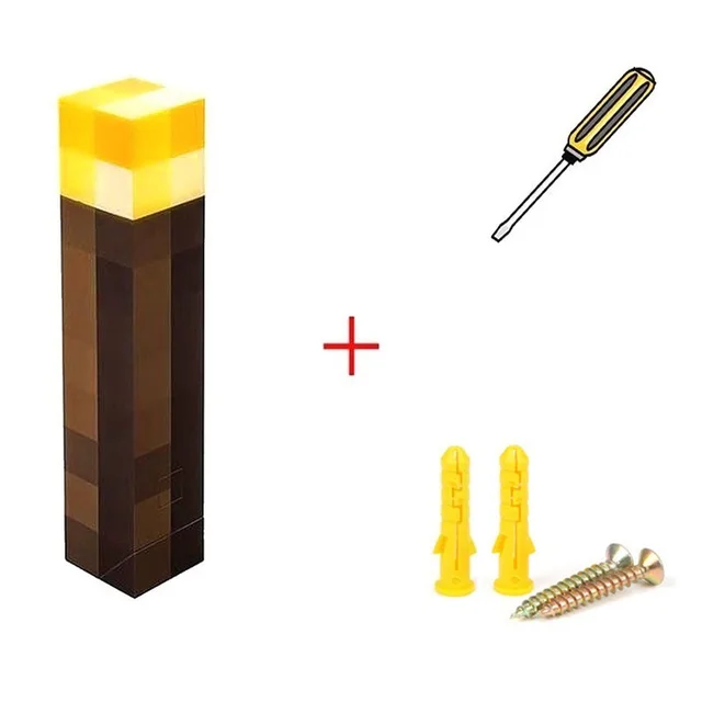 Light Up Minecraft Torch Original LED Lamp Wall Mount 