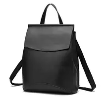 Mode Schwarz Leder Rucksack Mädchen Marke Qualität Weiße Kleine Casual Schultasche Teenager Frauen Rucksack mochila Silber XA147B
