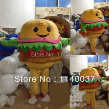 Талисман на заказ Лучшие гамбургеры на самолете костюм-талисман гамбургер еда Маскотте наряд костюм EMS