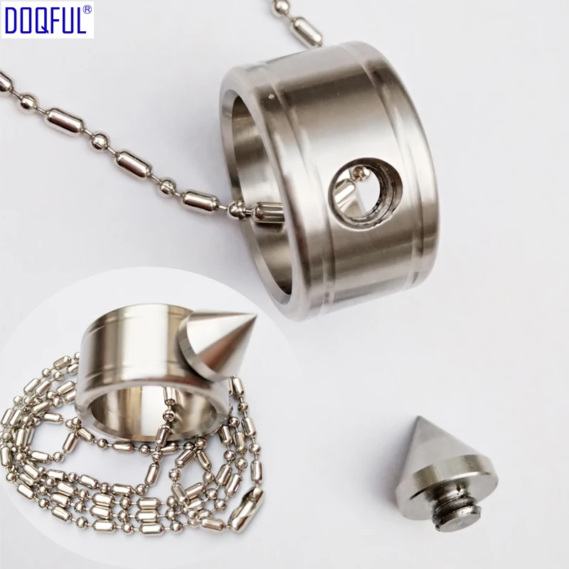 50pcs Self Defense Stainless Steel Finger Ring Bead Chain Outdoor Survival Protective Fashion Jewelry EDC Tactical Safety Weapon