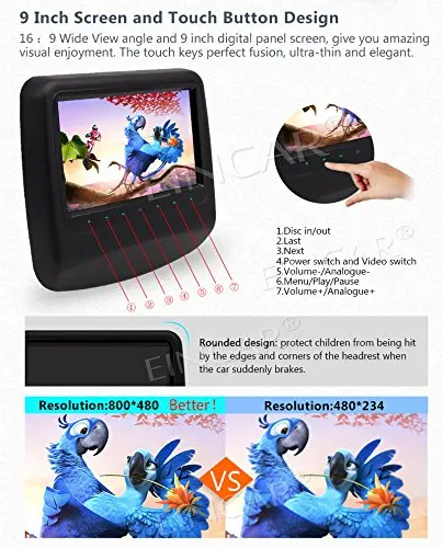 Двойной автомобильные подголовники крепление из 2 предметов сиденье PC DVD плееры с