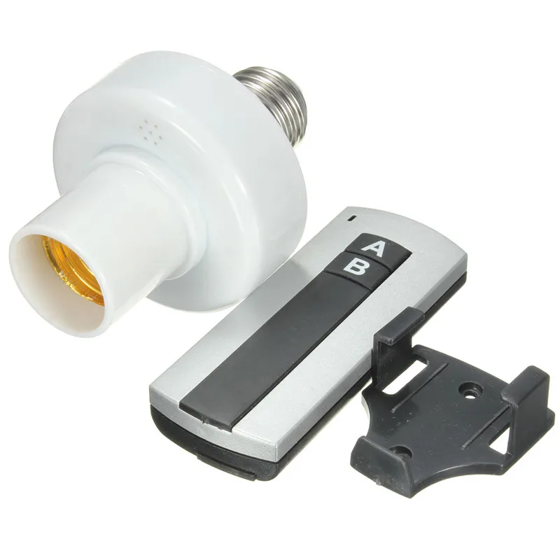 E27 Screw Wireless Remote Control Light Lamp Bulb Holder Cap Socket
