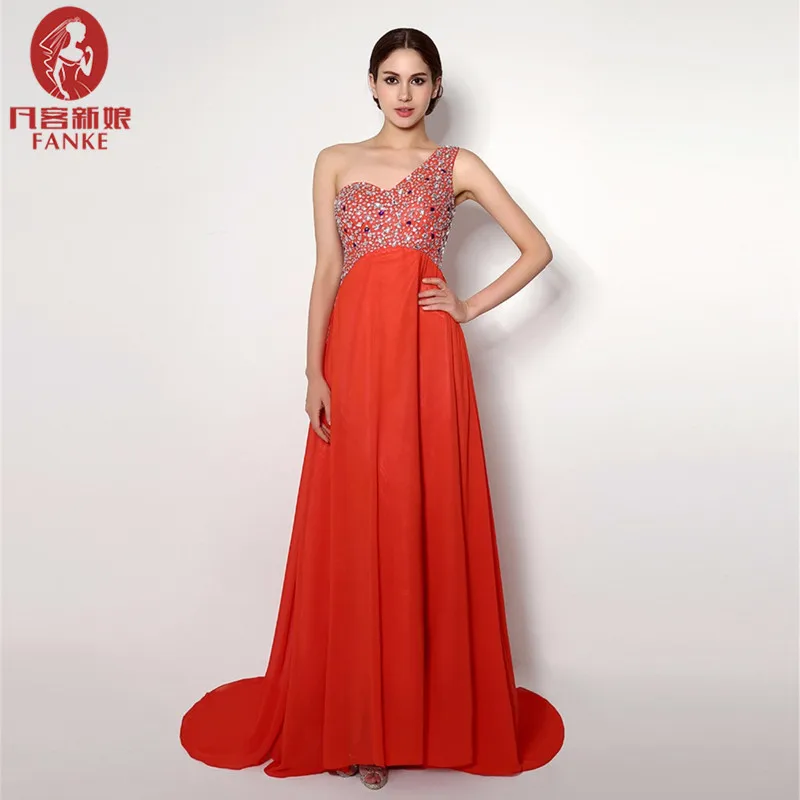 open back red gown