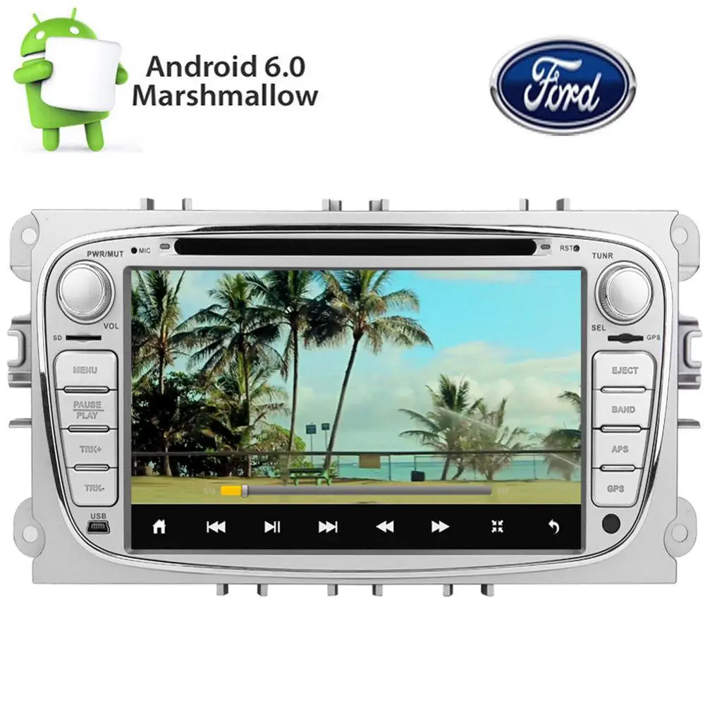 Sale 7" Double 2Din Radio In Dash GPS Car Stereo DVD Player For Ford Focus Mondeo 1