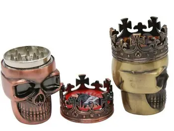 

Skull Head Shape Herb Grinder Weed Zinc Alloy for Hookah Shisha Tobacco Smoke Water Pipe Glass Pipe Diameter 47mm Proper Size