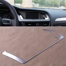 CITALL Авто центральная консоль навигаПредупреждение ющий светильник Панель крышка отделка из нержавеющей стали подходит для Audi A4 B8 A5 2013