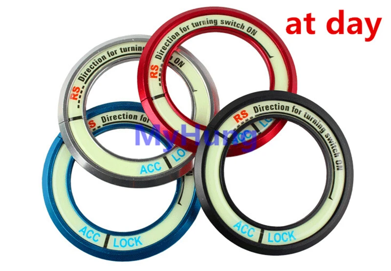Светящаяся наклейка на зажигание брелок переключатель крышка наклейка для XV forester KIA RIO Solaris Sportage Soul Forte K3 K5 Sorento Ix35 Ix30